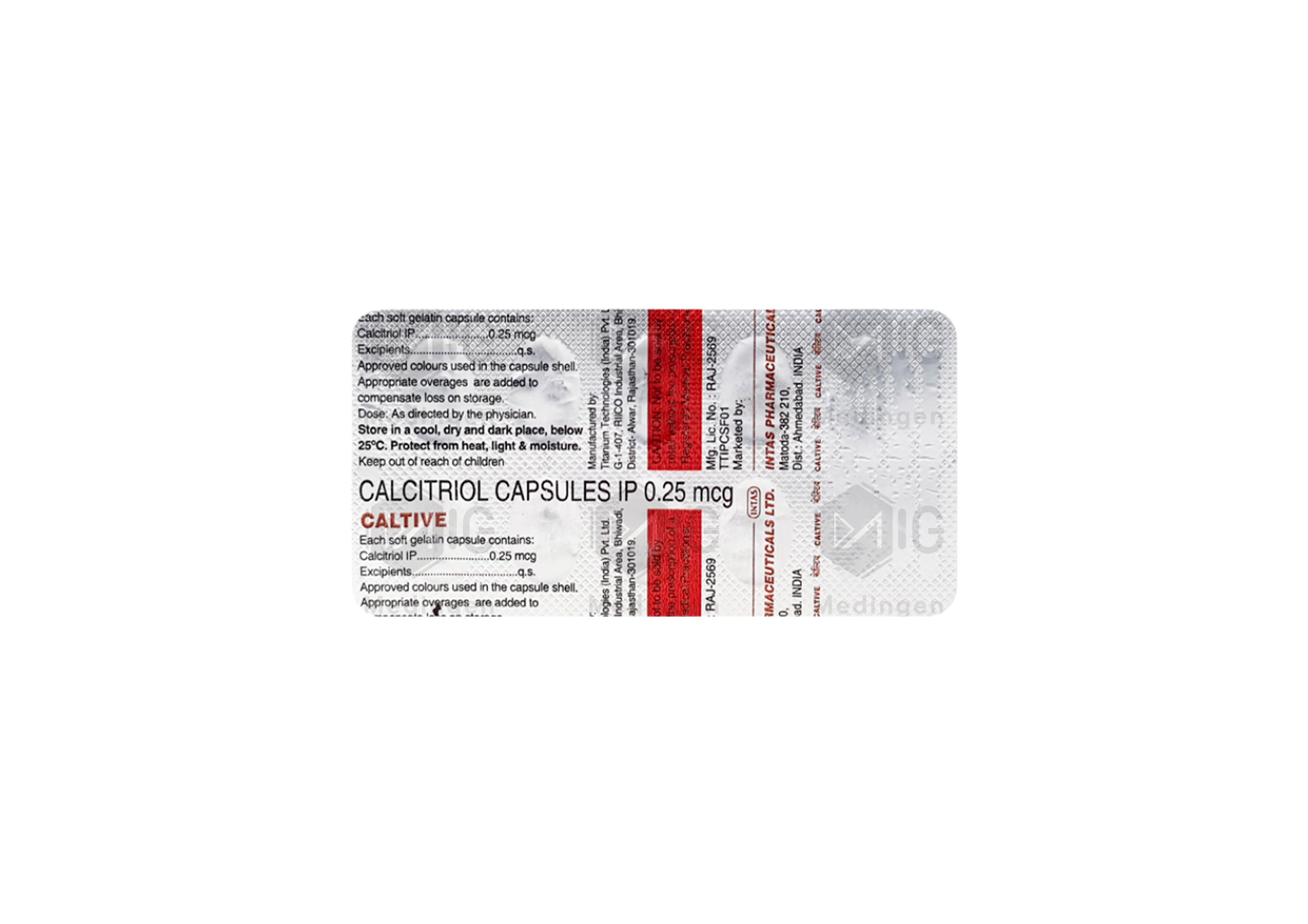 CALTIVE CAPSULES 0.25MCG